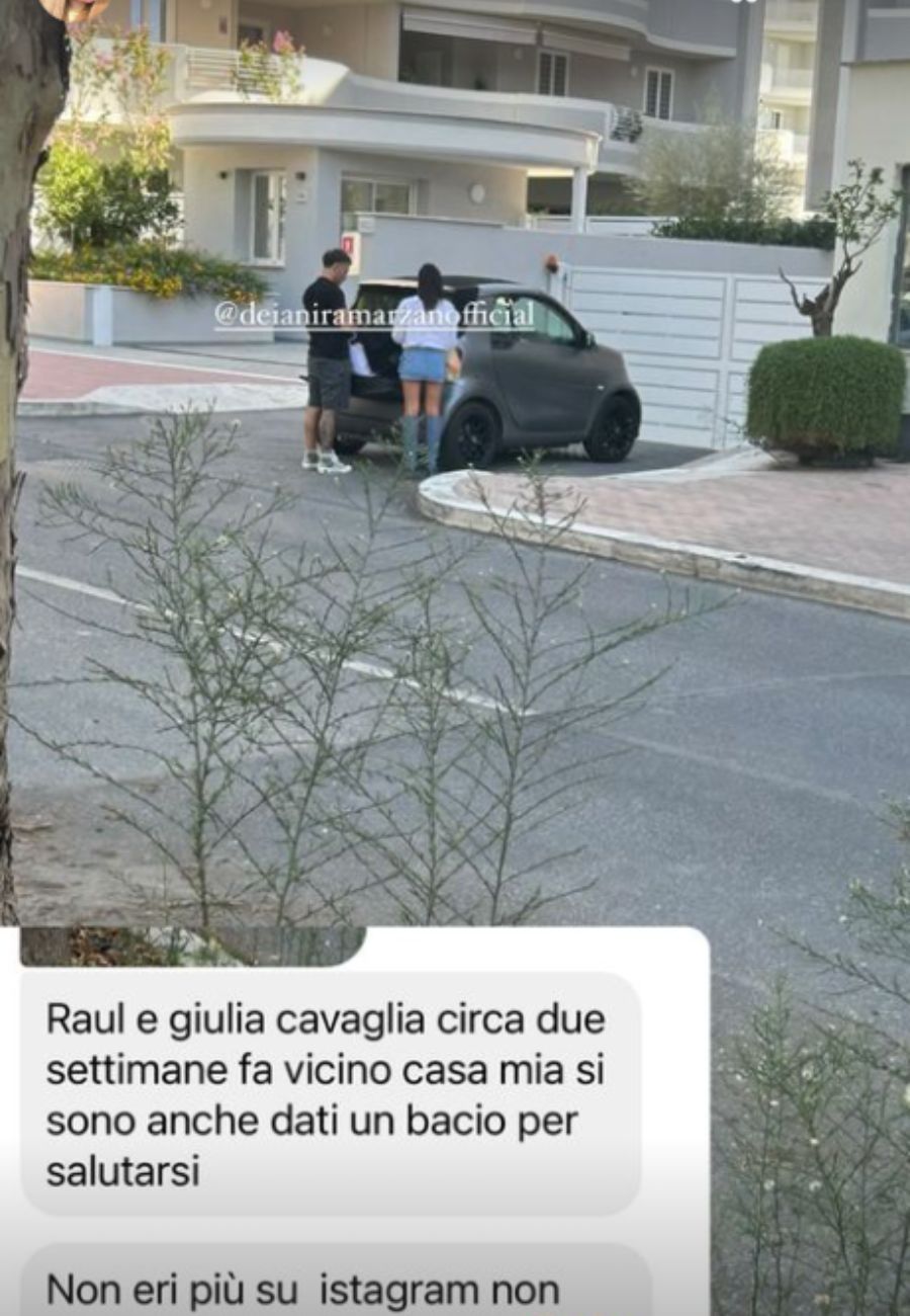 Dal profilo social di Deianira Marzano, Raul insieme a Giulia Cavaglià
