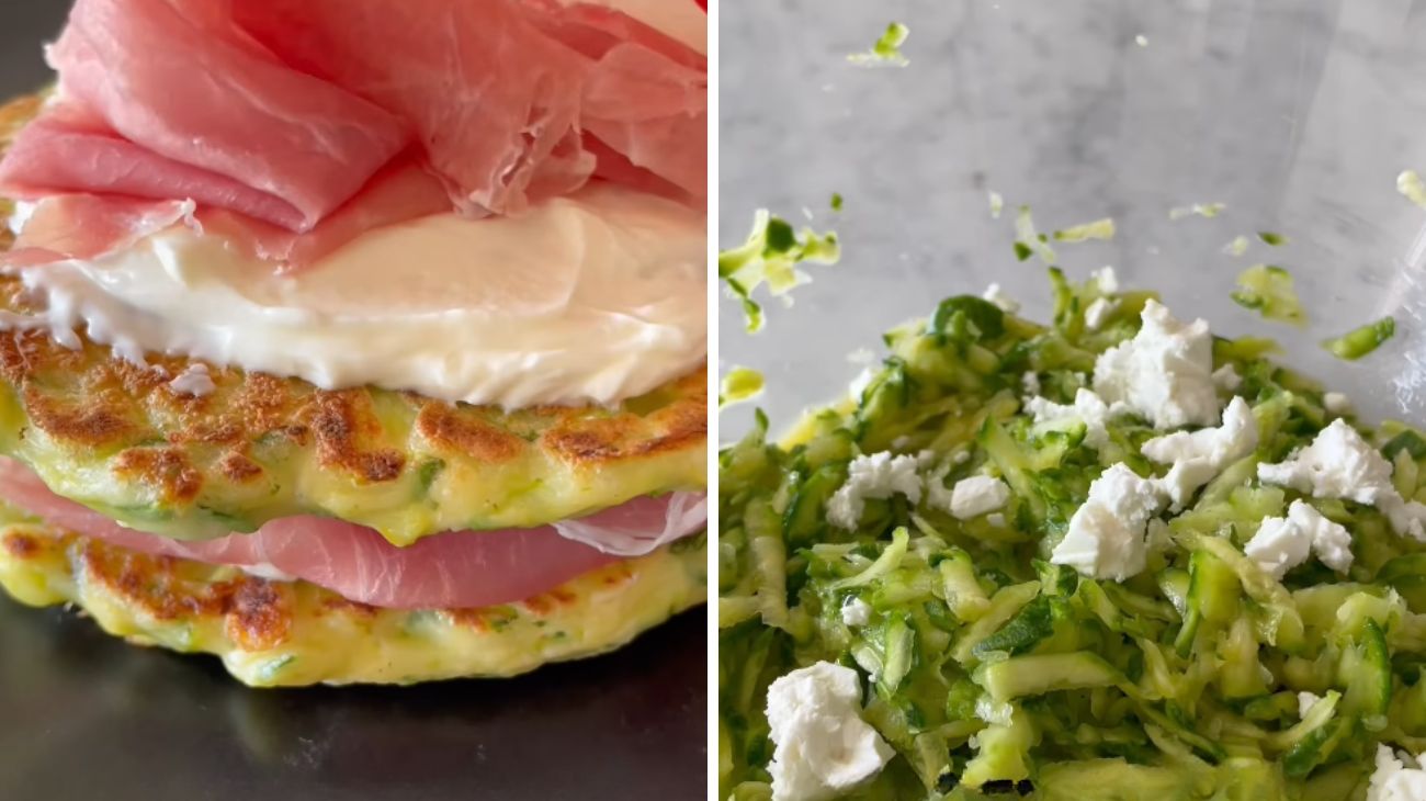 Dal profilo social di Giulia De Nisi, Pancakes di zucchine e feta
