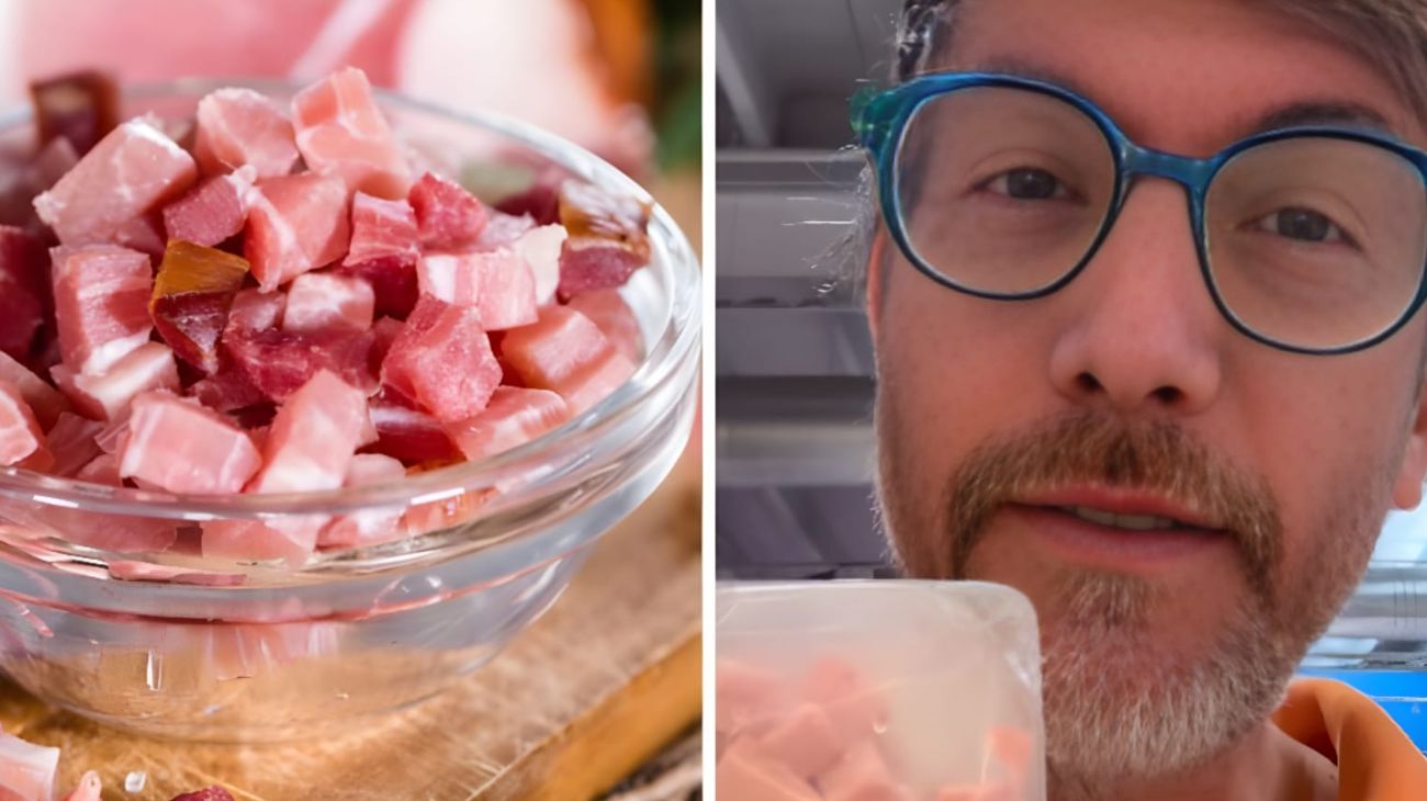 Prosciutto cotto tagliato a cubetti