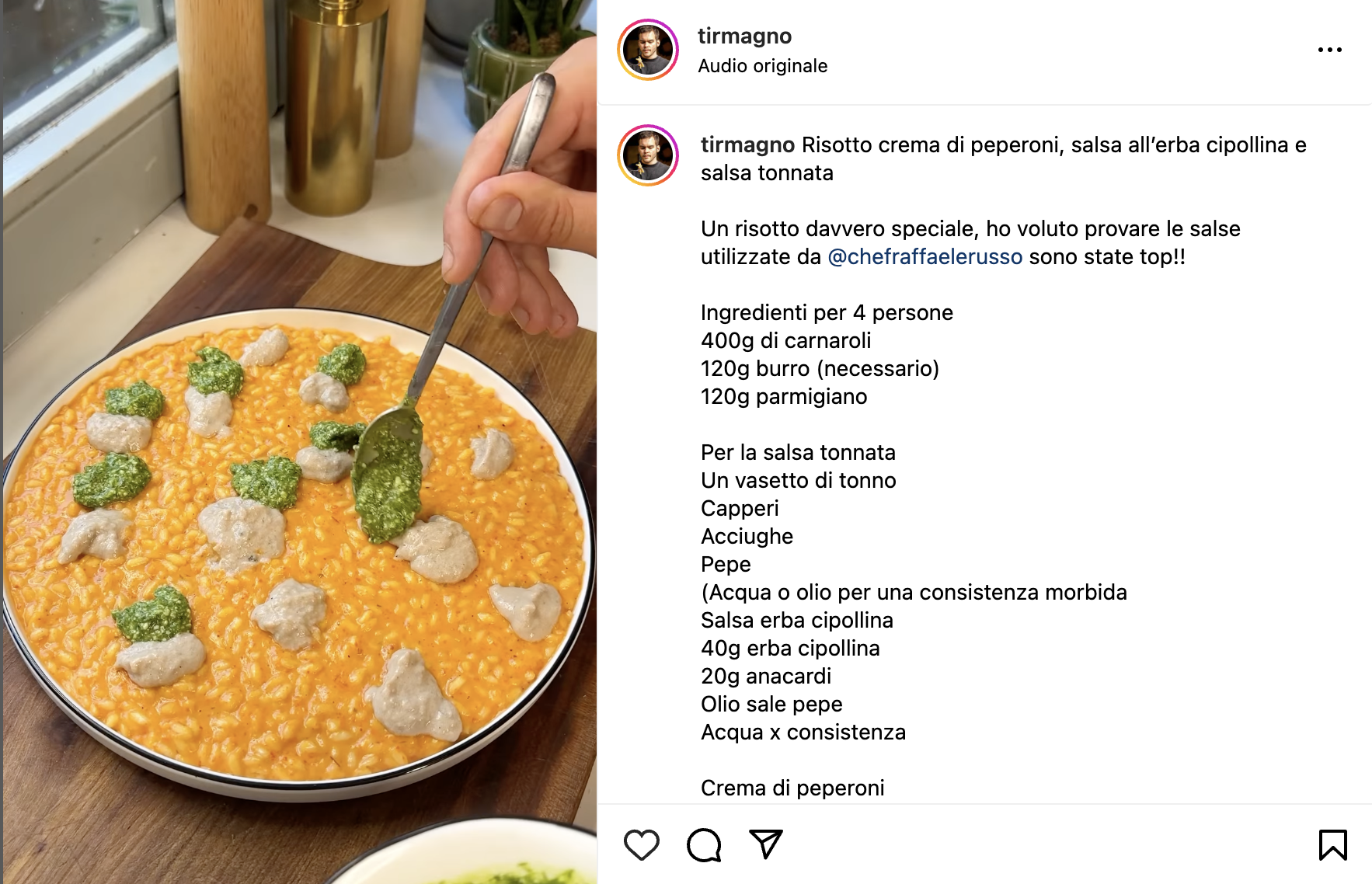 Risotto alle tre salse