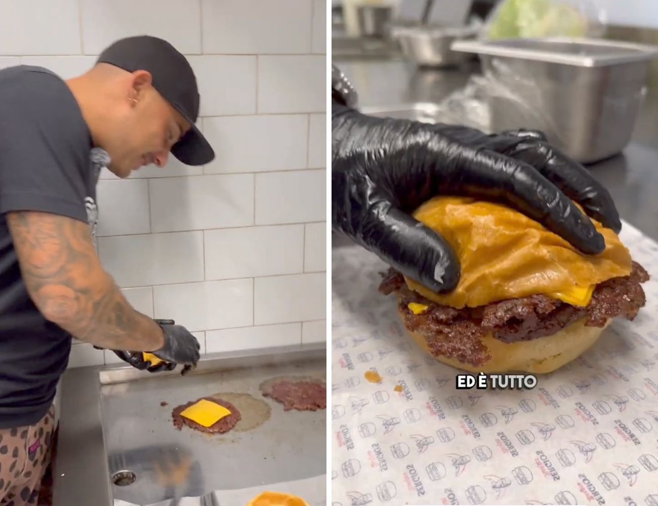 Il video pubblicato dal ristoratore elenca le fasi (e i relativi costi) della preparazione di un hamburger.