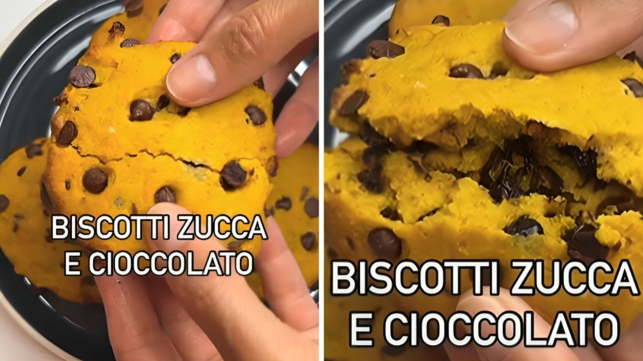 Biscotti zucca e cioccolato