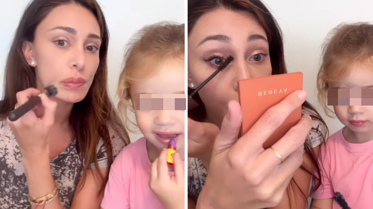 Dal profilo social di Belén Rodriguez, il momento con Luna Marì