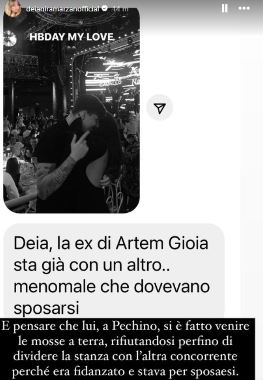 Dal profilo social di Deianira Marzano, la foto dell'ex di Artem