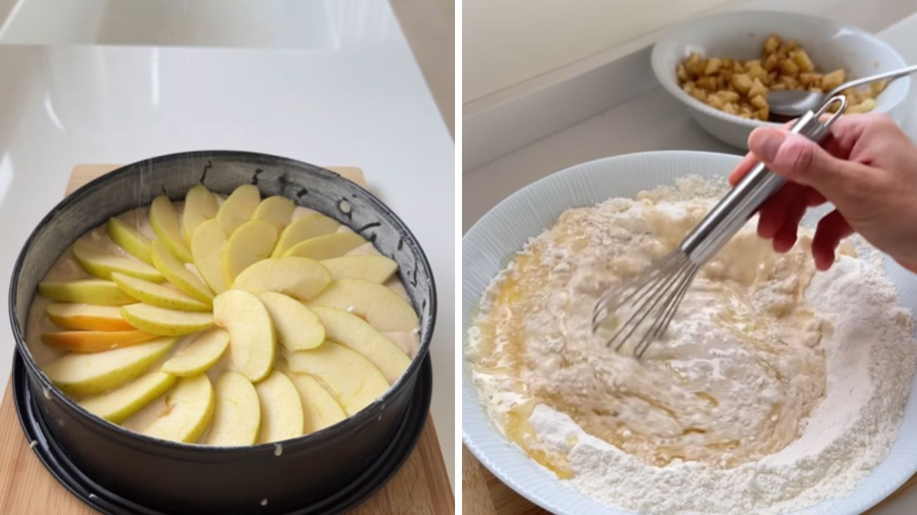 Dal profilo social di Ilaria Busato, la torta di mele senza latte, burro e uova