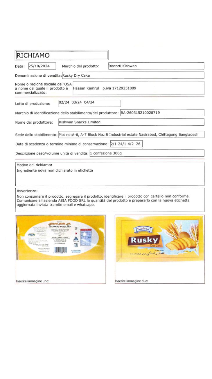 Dolci Ministero della Salute