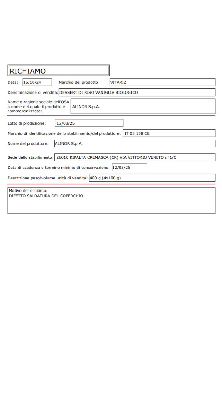 Dolci rischio microbiologico