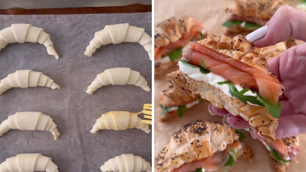 Dal profilo social di Cucina facile con Elena, la ricetta per i cornetti al salmone