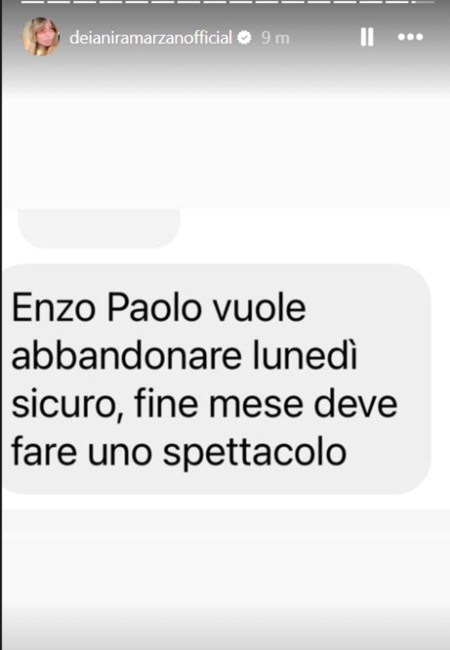 Dal profilo social di Deianira Marzano, l'indiscrezione su Enzo Paolo Turchi