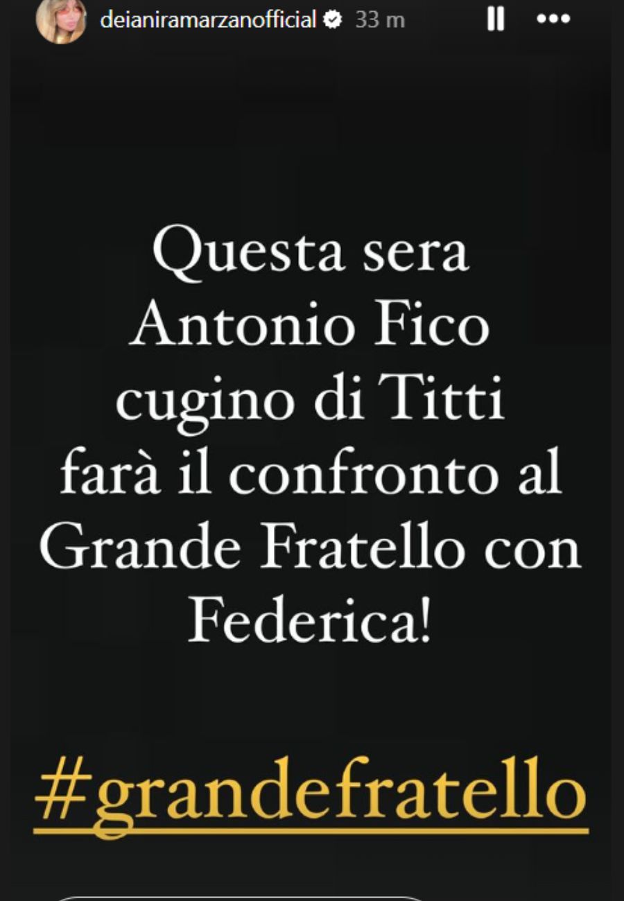 Dal profilo social di Deianira Marzano, l'indiscrezione sul Grande Fratello
