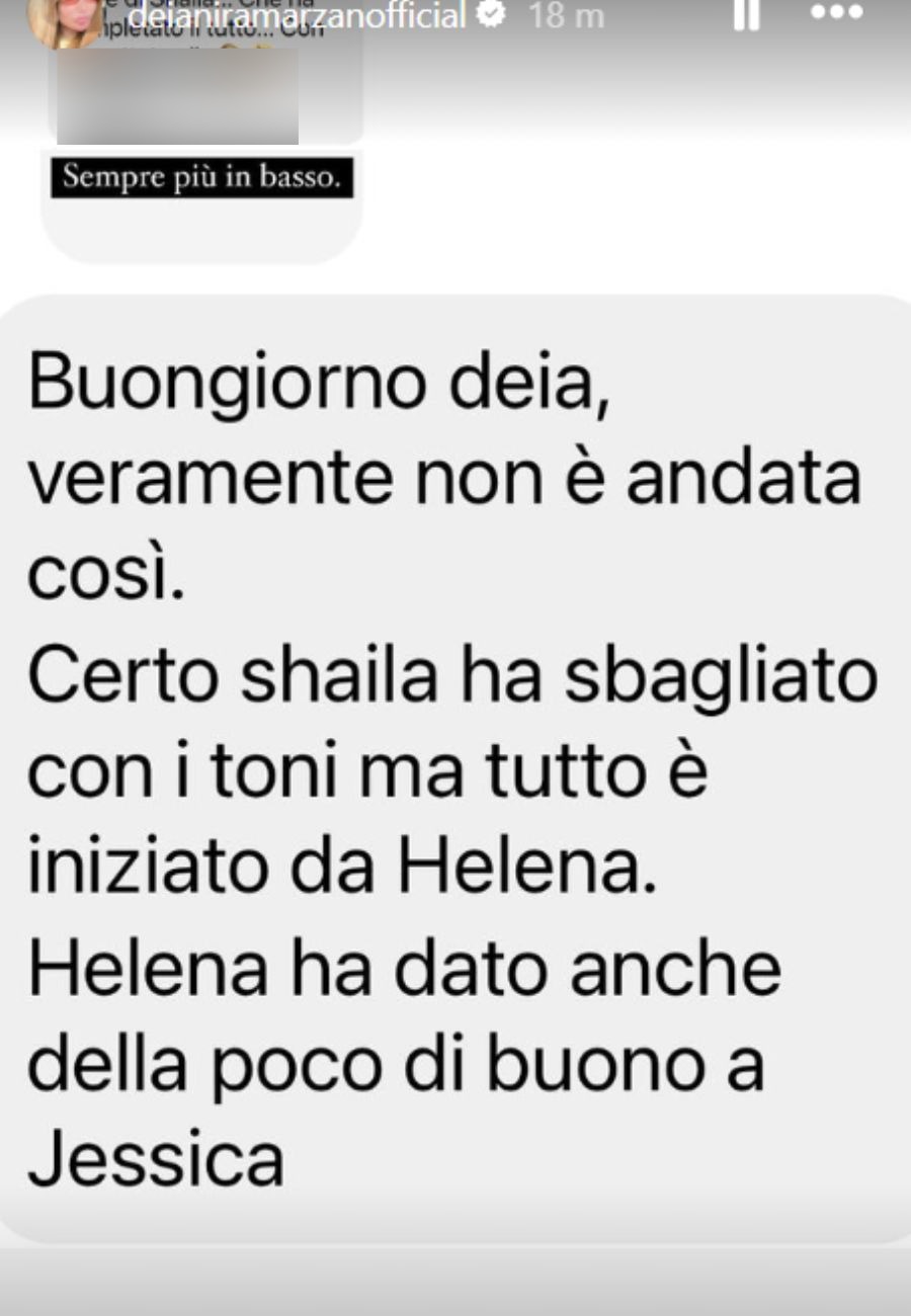 Dal profilo social di Deianira Marzano, lite nella casa del Grande Fratello