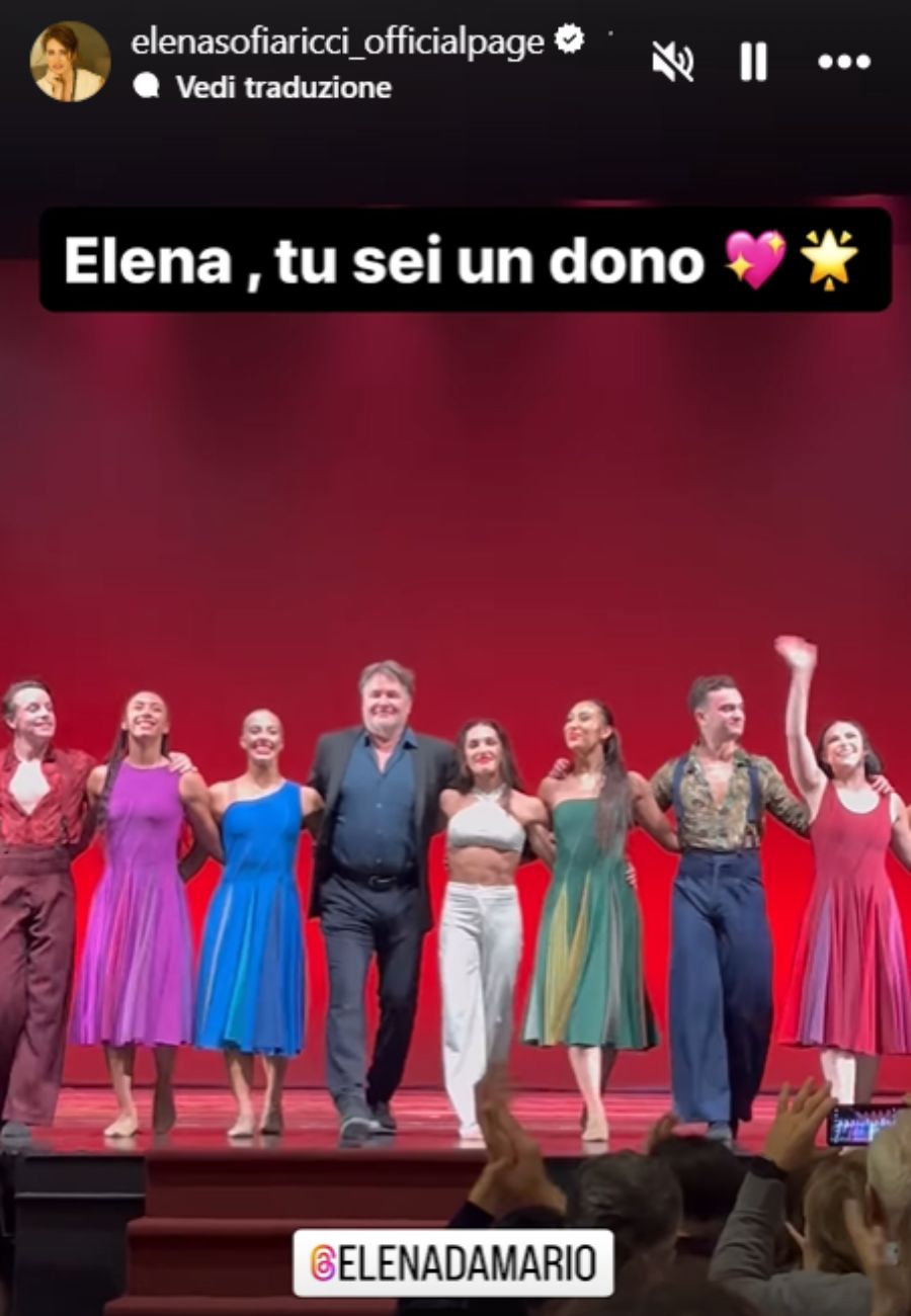 Dal profilo social di Elena Sofia Ricci, dolci parole per Elena D'Amario