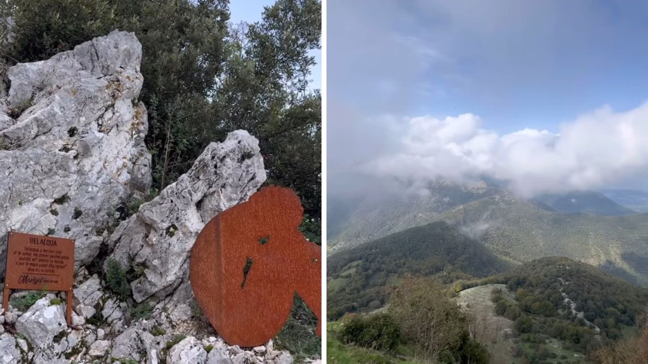 Dal profilo social di Lorenzo Maddalena, la montagna della Divina Commedia
