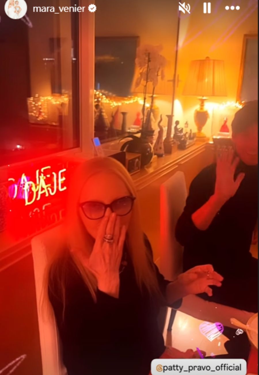 Dal profilo social di Mara Venier, a cena a casa sua Patty Pravo