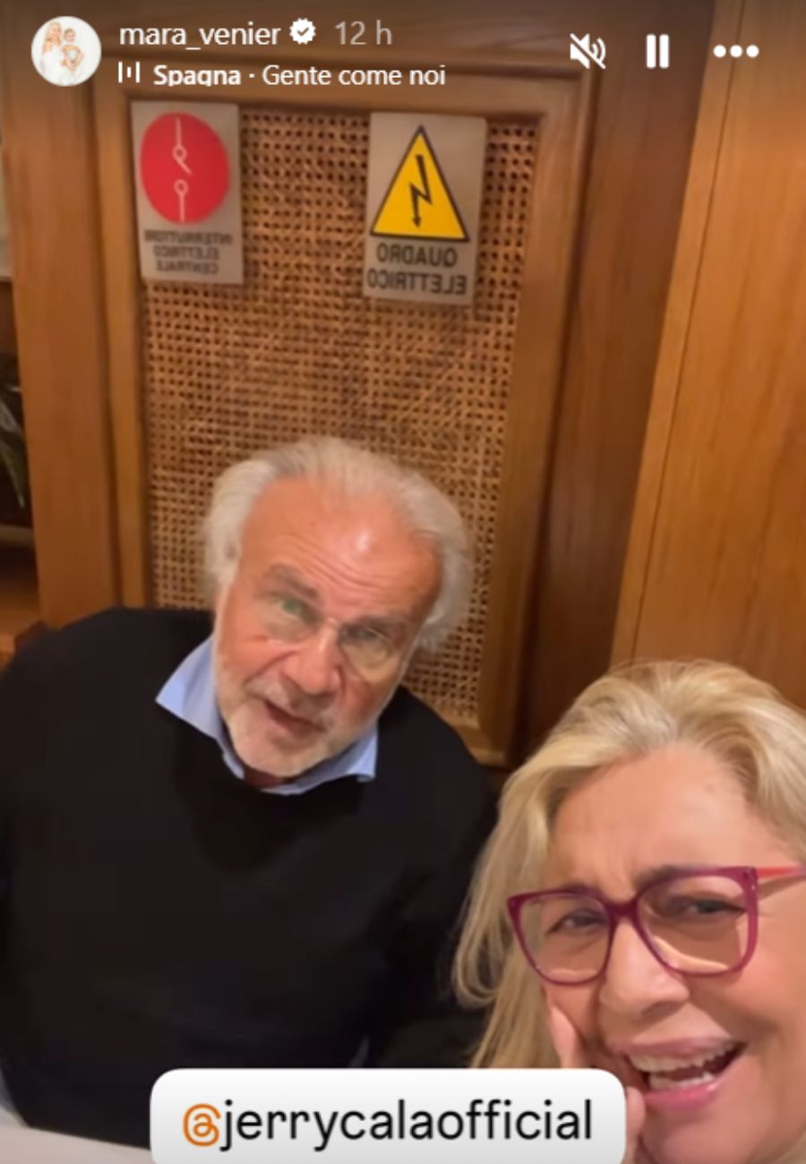 Dal profilo social di Mara Venier, la cena con Jerry Calà