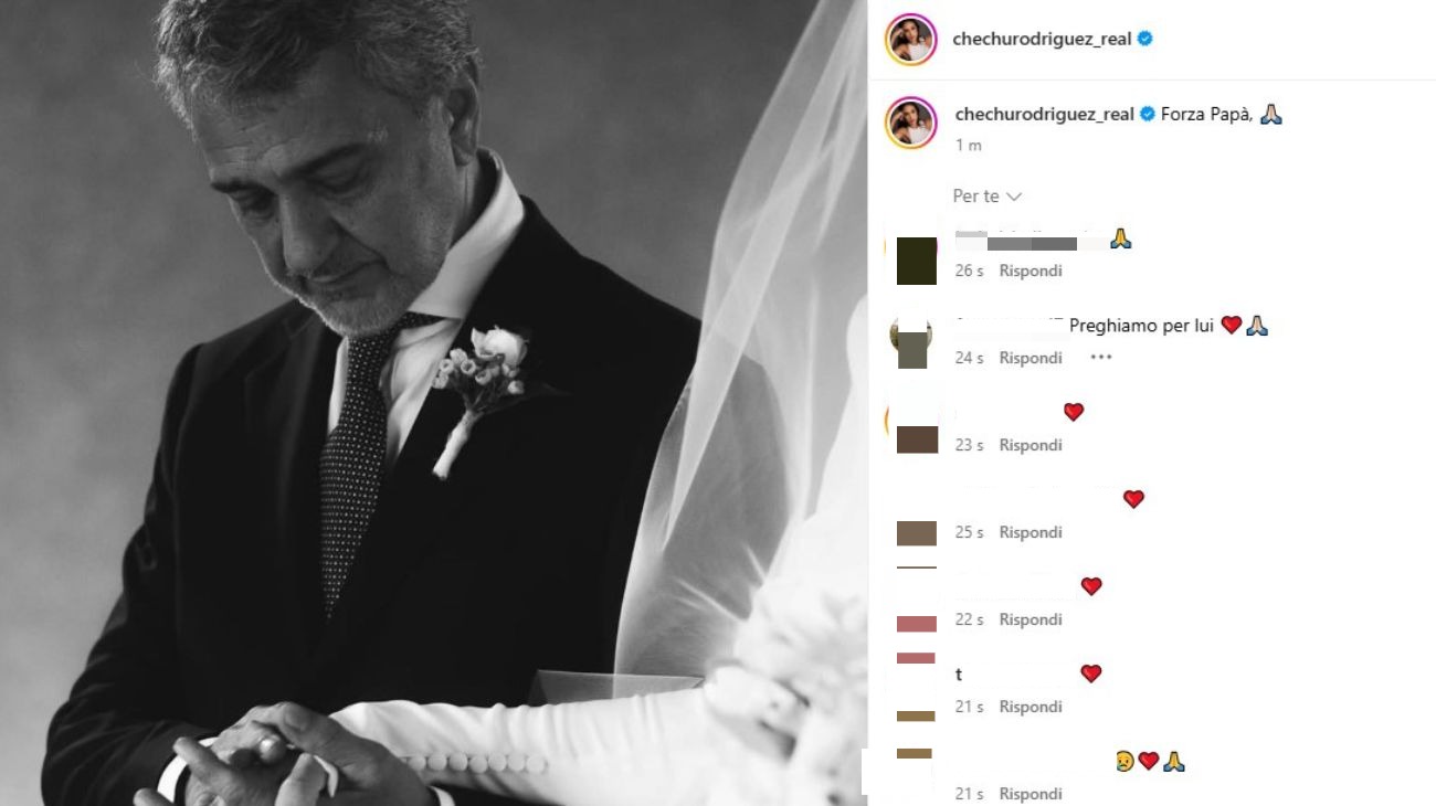 Dal profilo social di Cecilia Rodriguez, la foto con il papà Gustavo