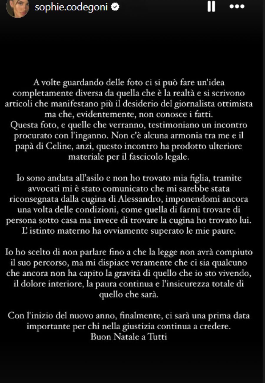 Dal profilo social di Sophie Codegoni, lo sfogo sul rapporto con Alessandro Basciano