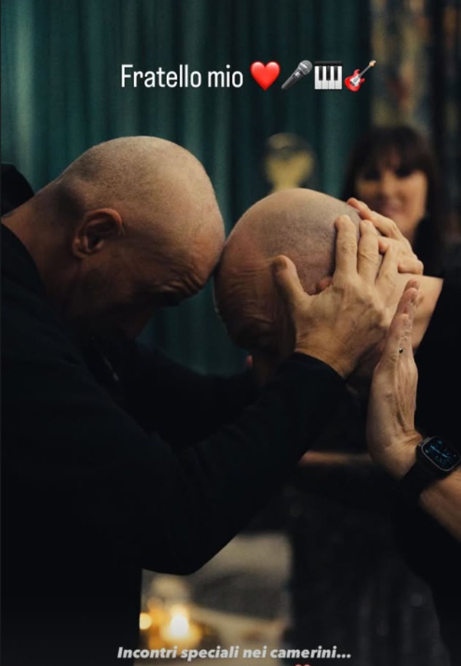 Dal profilo social di Eros Ramazzotti, la foto con Max Pezzali