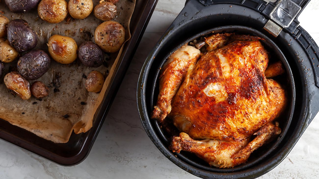 Friggitrice ad aria, pollo e patate