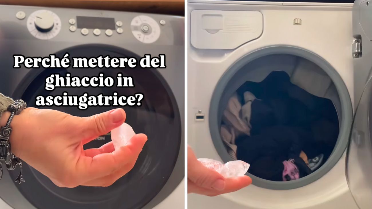 cubetti ghiaccio asciugatrice