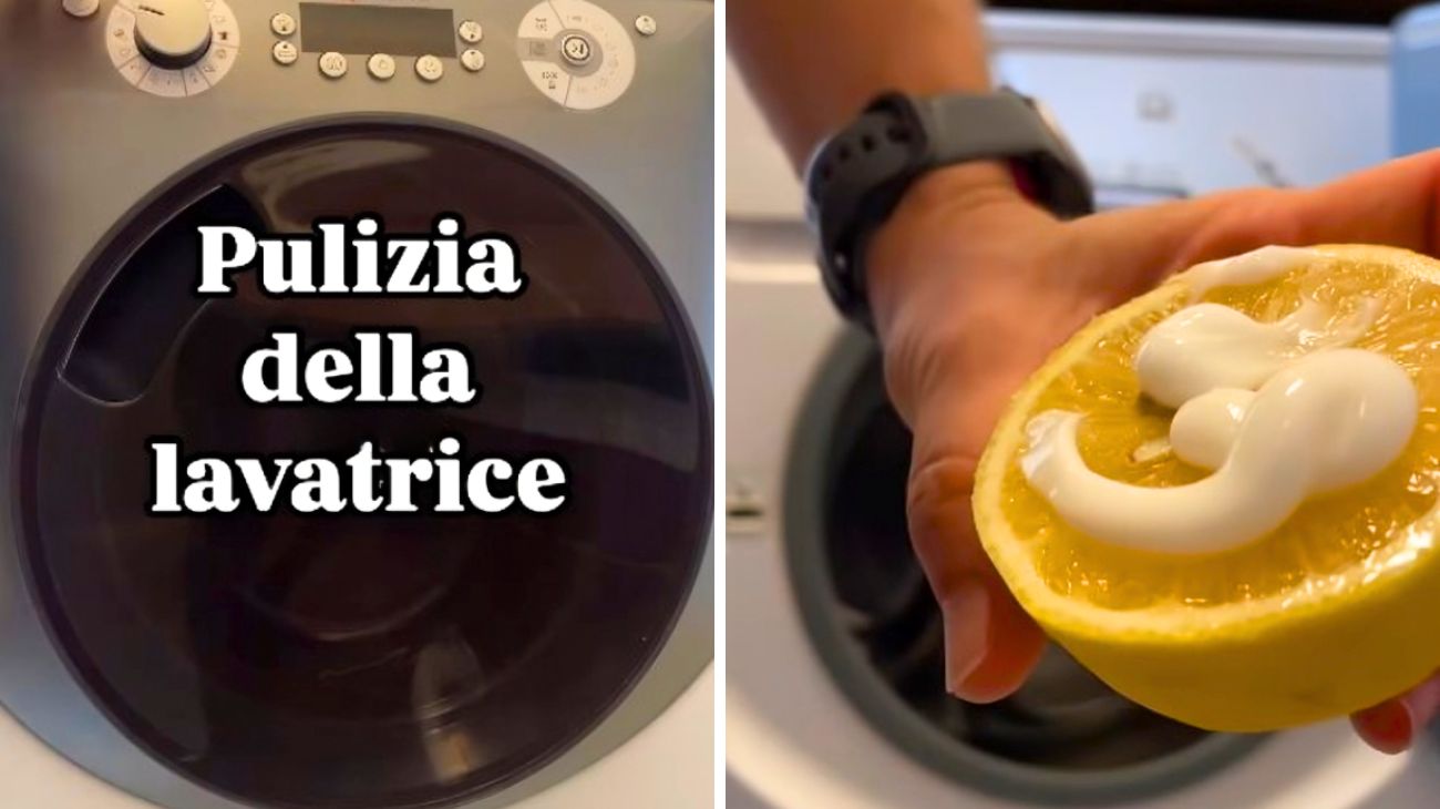 pulire lavatrice limone