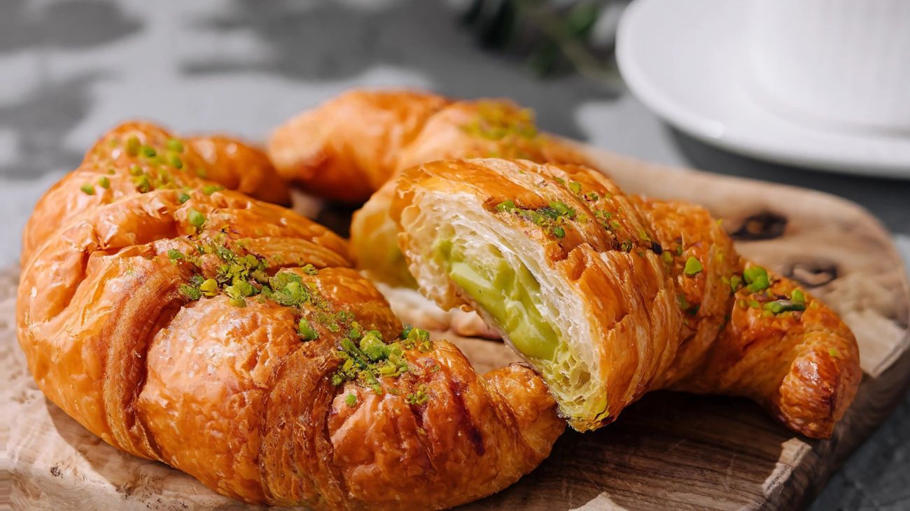 Cornetti con crema al pistacchio