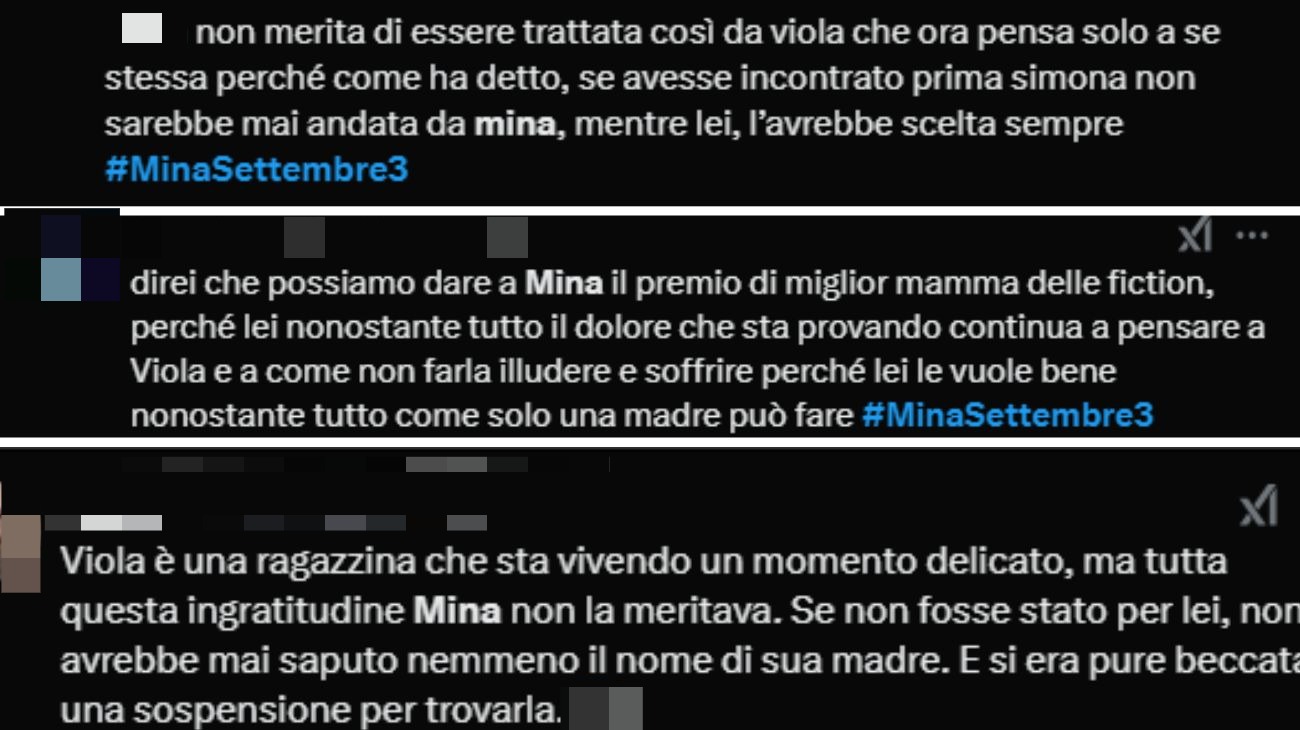 Dai commenti di twitter su Mina Settembre 3