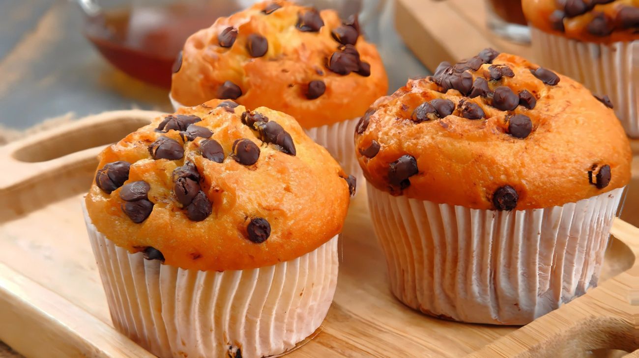 Muffin con gocce di cioccolato