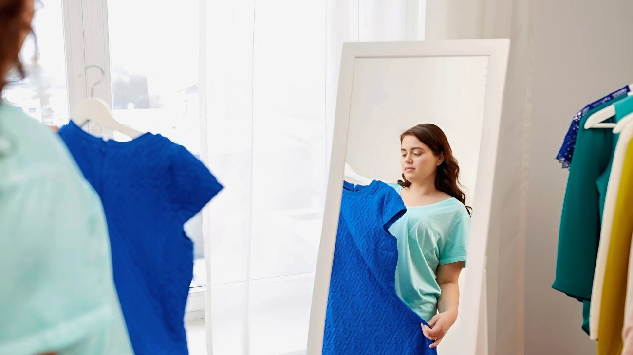 indossare colore blu