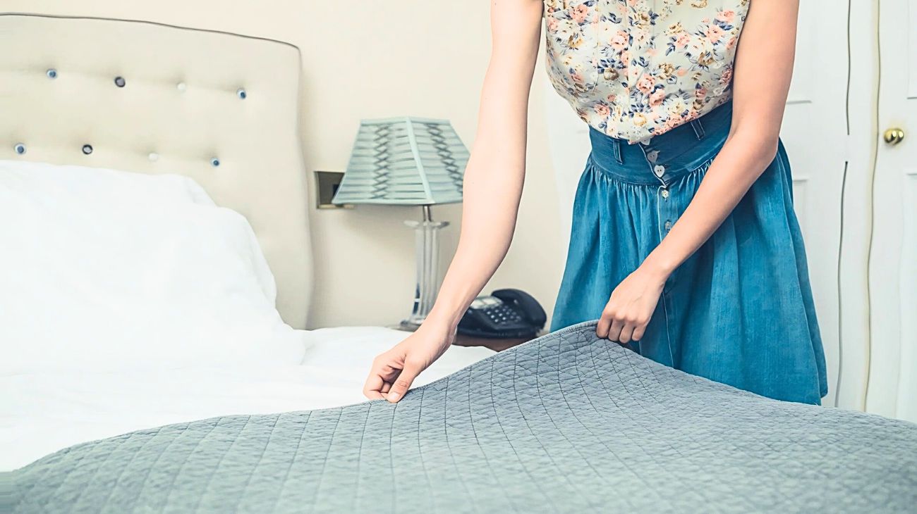 sistemare il lettino al mattino