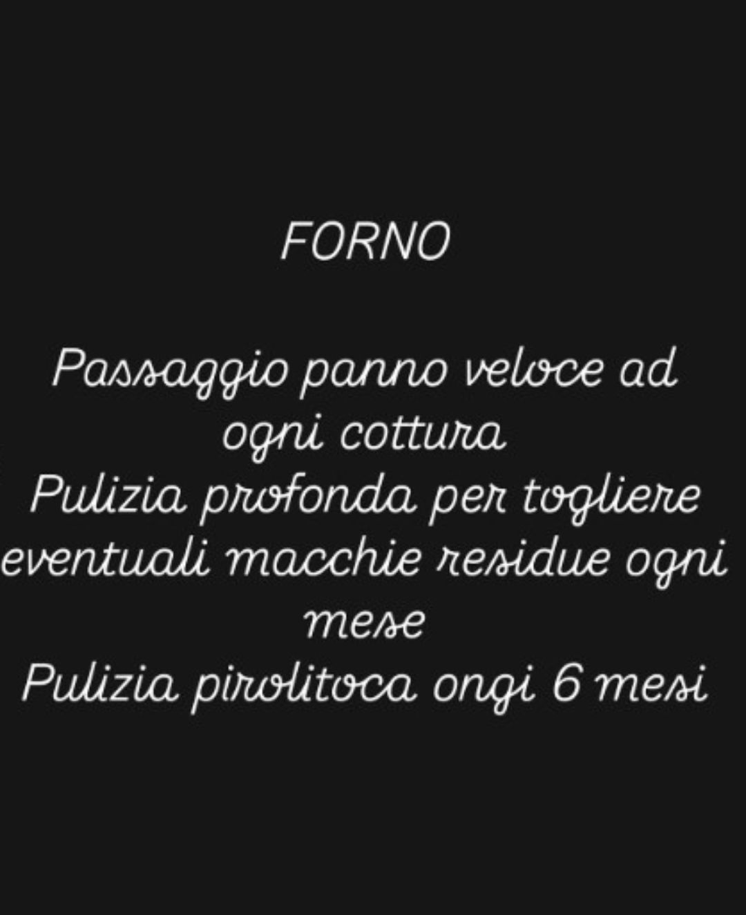 pulire forno
