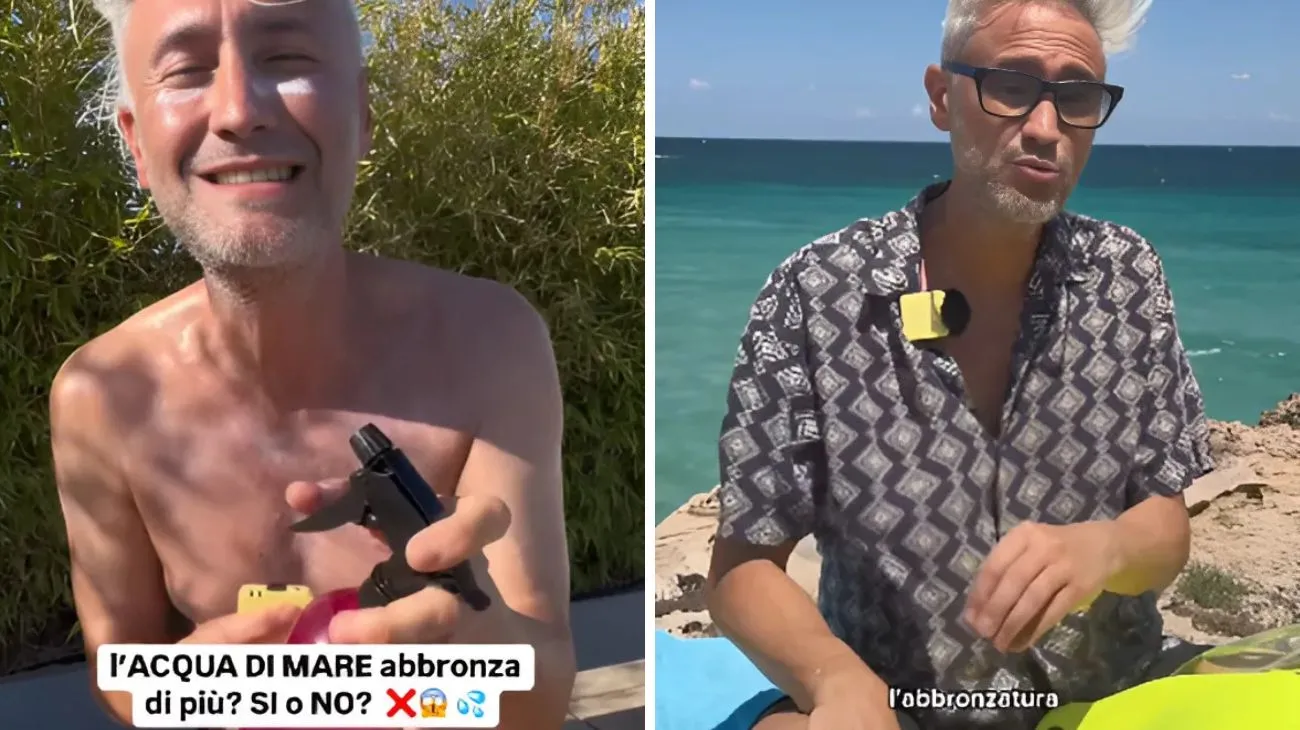 Acqua di mare abbronza