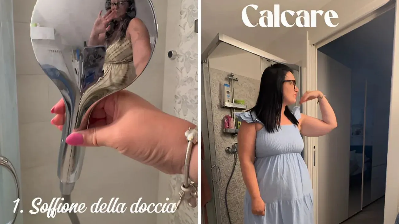 Soffione vetri doccia calcare