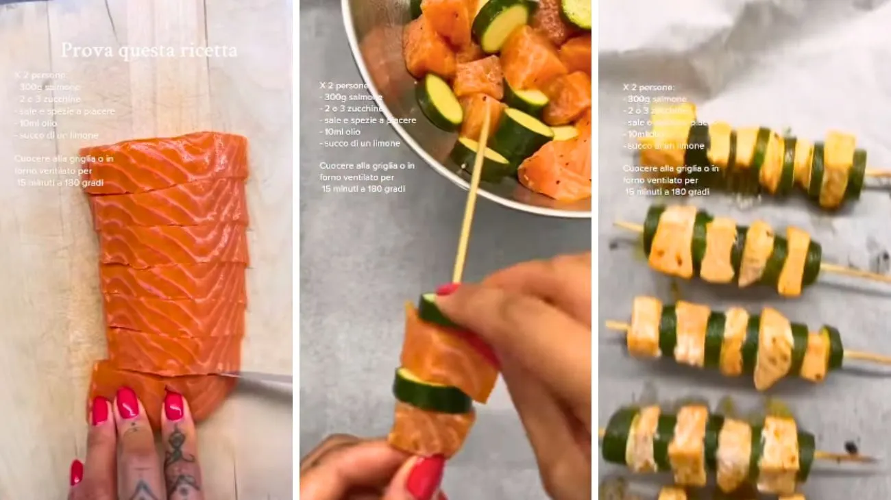 Spiedini di salmone