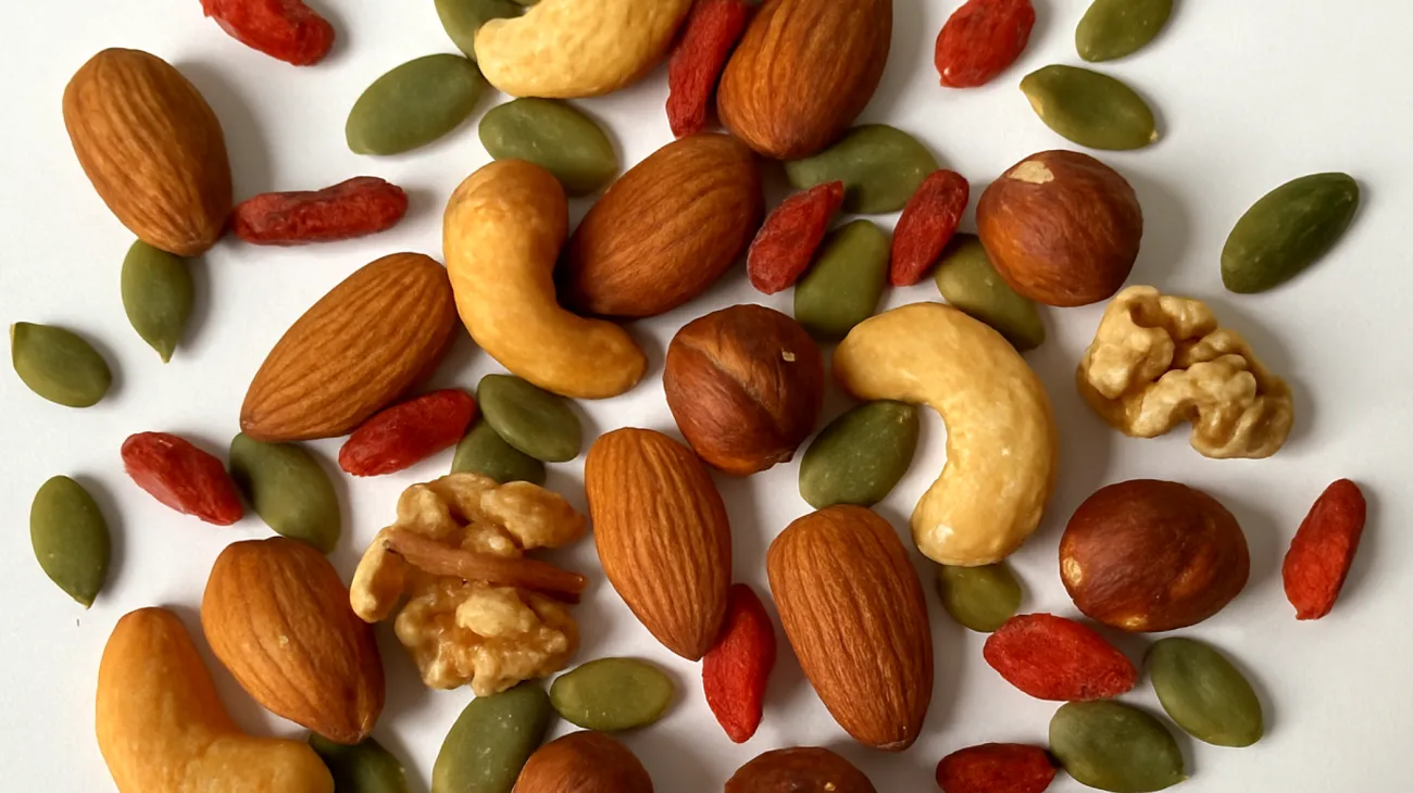 Frutta secca mista con semi di zucca e bacche di goji"