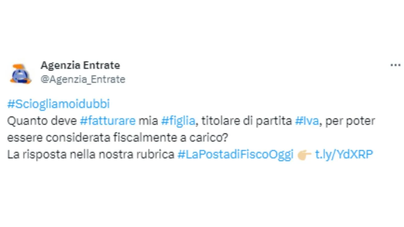 Partita Iva figli carico