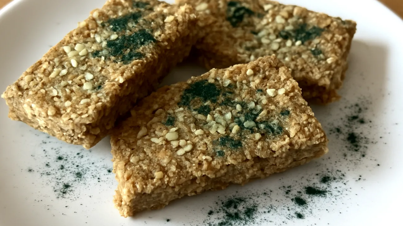 Barrette di avena con semi di canapa e spirulina"