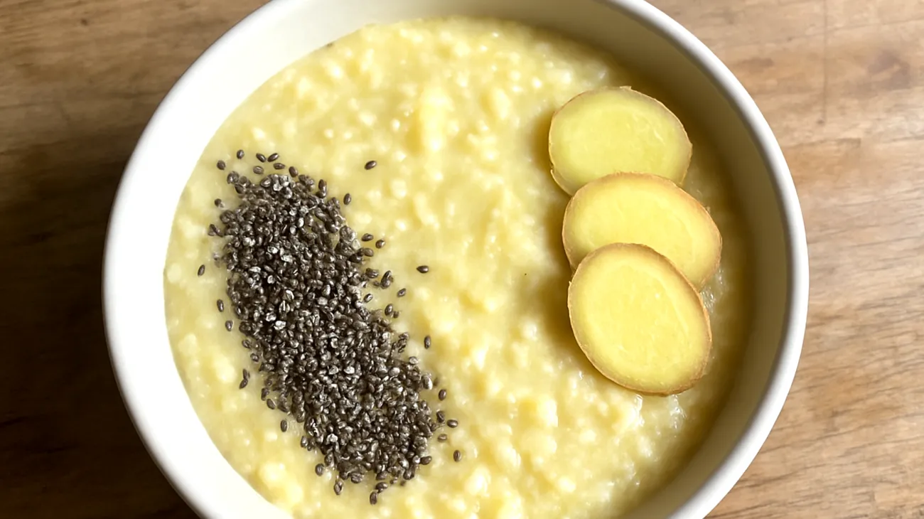 Porridge di miglio con semi di chia e zenzero fresco"