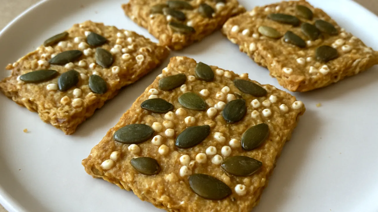 Crackers di semi di zucca e miglio soffiato"