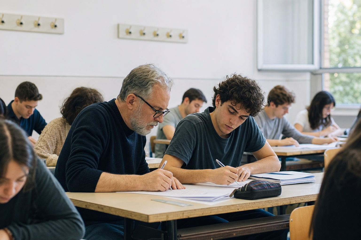 Maturita' 2026 a Salerno, Ermanno (60 anni) e il figlio Giovanni all'esame insieme al Galilei-Di Palo