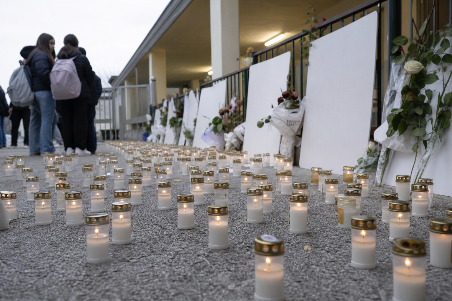 San Stino di Livenza, 350 lumini bianchi davanti alla scuola Toniolo per la prof Chiara Guerra